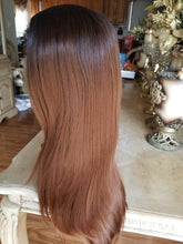 Ombre Brown Straight Wave Beauty Full Wig - Goddess Beauty Royal Wigs