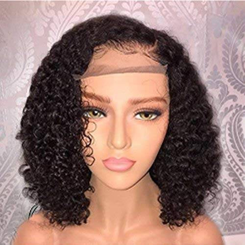 Black//Curly// Human Hair/ Lace Front Wigs// Beautiful// Curly// Brazilian Remy//Wig//Glueless// Lacewig//13x6//Natural - Goddess Beauty Royal Wigs