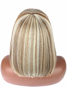Blonde// Beauty Wig//Yaki Straight//Bob//Bangs//Short Wig - Goddess Beauty Royal Wigs
