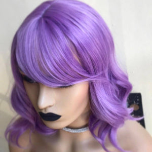 Berry Purple Wavy Beauty Full Wig - Goddess Beauty Royal Wigs