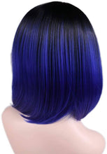 Ombre Black Blue Beauty Full Wig - Goddess Beauty Royal Wigs