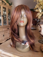 Brown Highlights// Beauty Wig//Straight Layered//Straight//Bangs - Goddess Beauty Royal Wigs