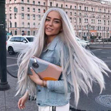 Gray White Beauty Lace Front Wig - Goddess Beauty Royal Wigs
