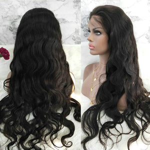 Black Body Wave// Human Hair/ Lace Front Wigs// Beautiful//Stunning// Brazilian Remy//Wig//Glueless/ Wave//Natural//30-35 inches - Goddess Beauty Royal Wigs