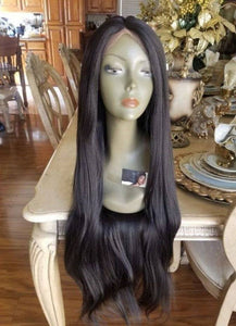 Black Yaki Straight//Lace Front Wig//GorgeousHair//Straight/Silky Straight//Natural//Wigs for Women//Beautiful//Gorgeous//Wig//Yaki - Goddess Beauty Royal Wigs