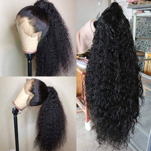 Black Curly//Curly// Lace Front Wig//Beautiful//Wig//Synthetic//Human Hair - Goddess Beauty Royal Wigs