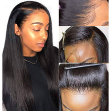 High Quality Pre Plucked Brazilian Virgin Remy Black Straight Lace Front Wig Human Hair - Goddess Beauty Royal Wigs