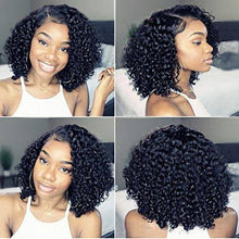 Black//Curly// Human Hair/ Lace Front Wigs// Beautiful// Curly// Brazilian Remy//Wig//Glueless// Lacewig//13x6//Natural - Goddess Beauty Royal Wigs