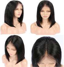 Human Hair Wig//Pre Plucked Hairline// Brazilian//Straight Lace Front Wig//Bob//Short 8-10 inches. - Goddess Beauty Royal Wigs