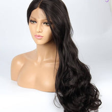 Dark Brown Brunette Bodywave Lace Front Wig 24-26 inches!! - Goddess Beauty Royal Wigs