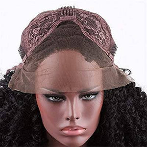 Black// Curly//Afro Curly//Black Brown//Kinky Curly// Human Hair// Blend// Beautiful Hair//Natural Hair//Beautiful - Goddess Beauty Royal Wigs