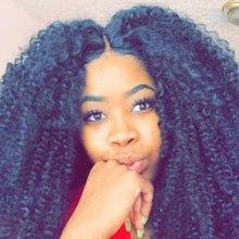 Black// Curly//Afro Curly//Black Brown//Kinky Curly// Human Hair// Blend// Beautiful Hair//Natural Hair//Beautiful - Goddess Beauty Royal Wigs