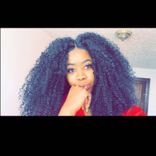 Black// Curly//Afro Curly//Black Brown//Kinky Curly// Human Hair// Blend// Beautiful Hair//Natural Hair//Beautiful - Goddess Beauty Royal Wigs