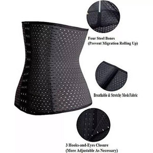 Black Steel Bone Waist Trainer-slim Your Waist!! - Goddess Beauty Royal Wigs