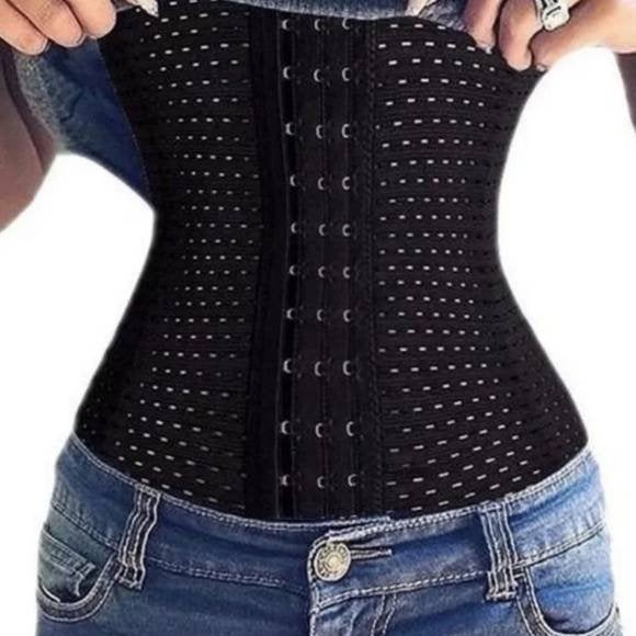 Black Steel Bone Waist Trainer-slim Your Waist!! Size XL - Goddess Beauty Royal Wigs