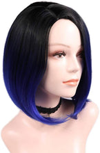 Ombre Black Blue Beauty Full Wig - Goddess Beauty Royal Wigs