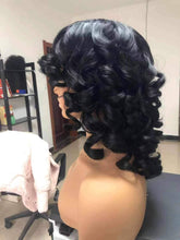 Black/Curly Wig/Wi Exquisite Black Short Kinky Curly/ Synthetic Afro/ with Bangs for Black Women Heat Resistant Hair - Goddess Beauty Royal Wigs