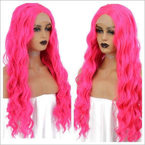 Dark Pink Beauty Lace Front Wig - Goddess Beauty Royal Wigs