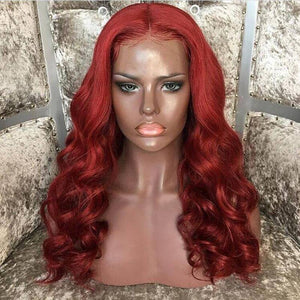 Copper Red// Beauty Waves//Lace Front Wig//100% Human Hair//Wig - Goddess Beauty Royal Wigs