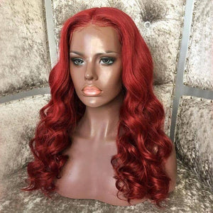 Copper Red// Beauty Waves//Lace Front Wig//100% Human Hair//Wig - Goddess Beauty Royal Wigs