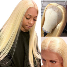 High Quality Pre Plucked Brazilian Virgin Remy Blonde Straight Lace Front Wig Human Hair 13x4 - Goddess Beauty Royal Wigs