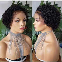 Pixie Cut Wig 13x4 Lace Front Wig Deep Curly Lace Front Wigs Human Hair Short Bob Wig Human Hair Lace Front Bob Cut Wig With Baby Hair 6 inc - Goddess Beauty Royal Wigs