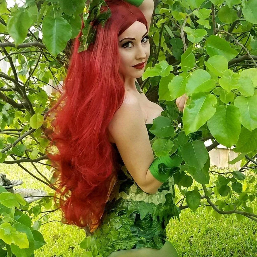 Ombre Dark Red Straight Beauty Full Wig - Goddess Beauty Royal Wigs