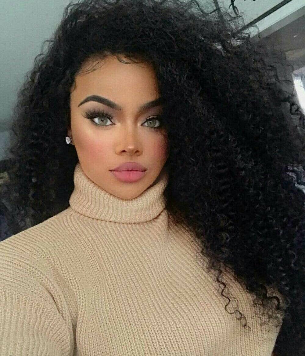 Black// Human Hair/ Lace Front Wigs// Natural//Tight Curly// Wavy// Curly// Brazilian Remy// Wig// Glueless Lacewig - Goddess Beauty Royal Wigs