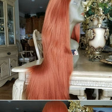 Red Copper//Straight// Lace Front Wig//Beautiful//Wig - Goddess Beauty Royal Wigs