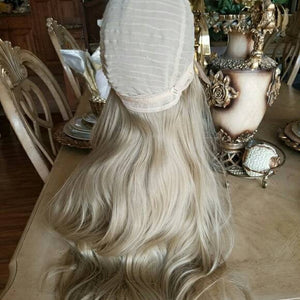 Ash Blonde Wavy Lace Front Wig//Honey Blonde - Goddess Beauty Royal Wigs