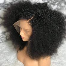 Black Curly// Human Hair/ Lace Front Wigs// Mongolian// Curly// Brazilian Remy//Wig//Glueless// Lacewig - Goddess Beauty Royal Wigs