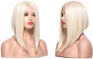White Blonde Lace Front Wig - Goddess Beauty Royal Wigs