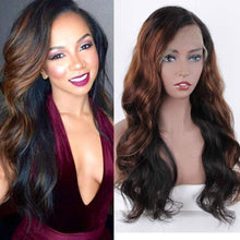 Ombre Human Hair Wig// Body Wave Ombre Brazilian// 150% Density - Goddess Beauty Royal Wigs