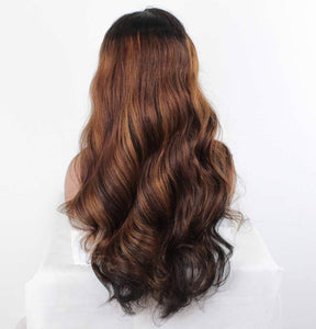 Ombre Human Hair Wig// Body Wave Ombre Brazilian// 150% Density - Goddess Beauty Royal Wigs