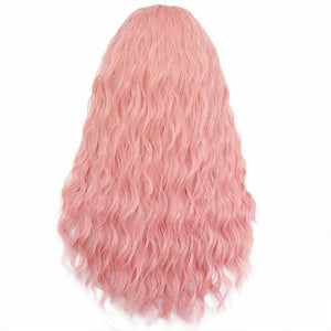 Pink Wavy Beauty Full Wig - Goddess Beauty Royal Wigs