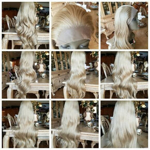 Ash Blonde Wavy Lace Front Wig//Honey Blonde - Goddess Beauty Royal Wigs