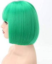 Grass Green Straight Bob Beauty Full Wig - Goddess Beauty Royal Wigs