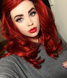 Red Beauty Lacefront Wig Katrina - Goddess Beauty Royal Wigs