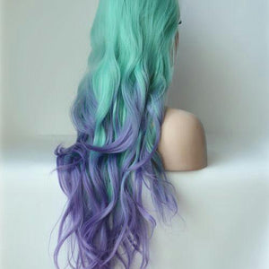 Green Purple Lace Front Wig - Goddess Beauty Royal Wigs