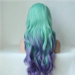 Green Purple Lace Front Wig - Goddess Beauty Royal Wigs