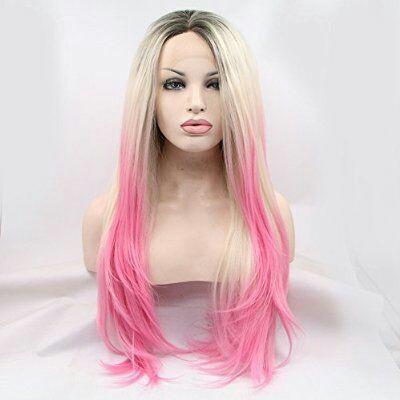 Blonde Ombre Pink Lace Front Wig - Goddess Beauty Royal Wigs