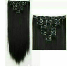Black Full Head Clip In Extension!! - Goddess Beauty Royal Wigs