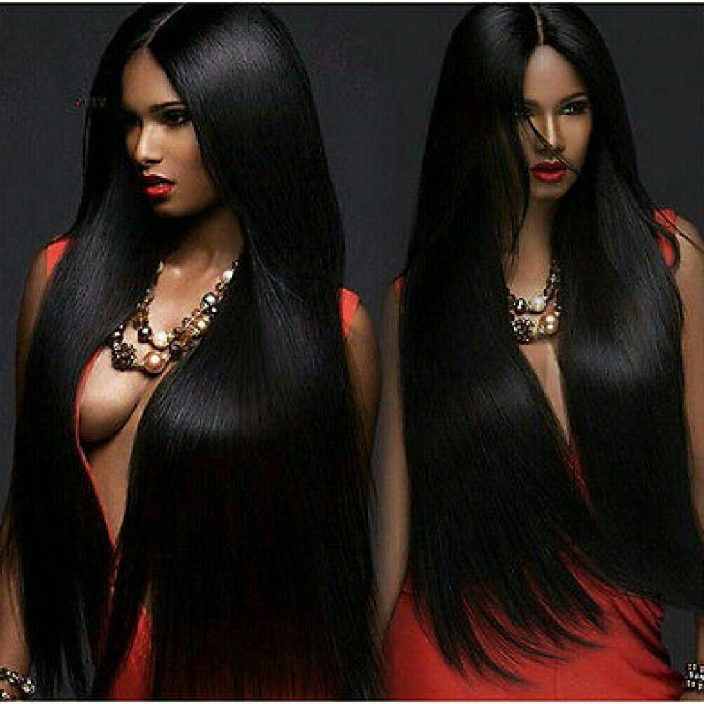 Black Full Head Clip In Extension!! - Goddess Beauty Royal Wigs