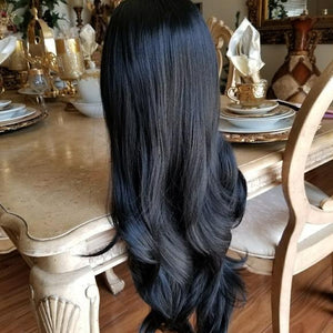 Black Layered Bodywave Beauty Lace Front Wig 24-28 inches!! - Goddess Beauty Royal Wigs