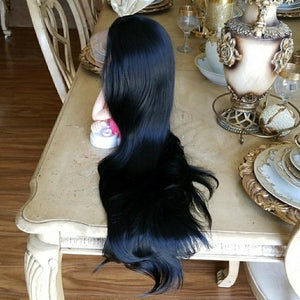 Black Layered Bodywave Beauty Lace Front Wig 24-28 inches!! - Goddess Beauty Royal Wigs