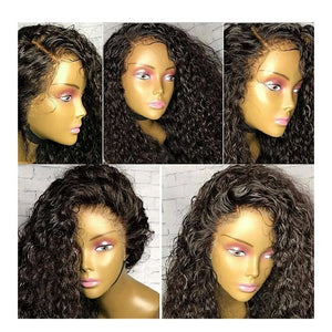 Curly Beauty Virgin Human Hair Lace Front Wig 14-16 inches - Goddess Beauty Royal Wigs