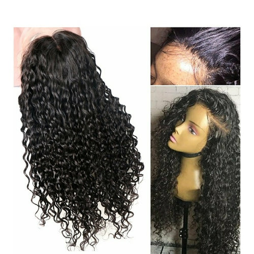 Curly Beauty Virgin Human Hair Lace Front Wig 14-16 inches - Goddess Beauty Royal Wigs