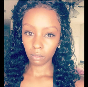 Curly Beauty Virgin Human Hair Lace Front Wig 14-16 inches - Goddess Beauty Royal Wigs