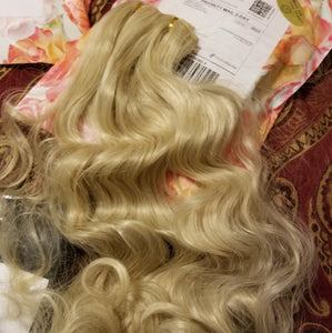 Wavy Blonde mix #24H613 Full Head Clip in Extension - Goddess Beauty Royal Wigs