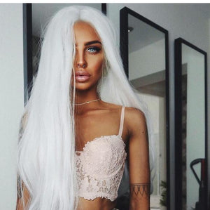White Beauty Lace Front Wig - Goddess Beauty Royal Wigs